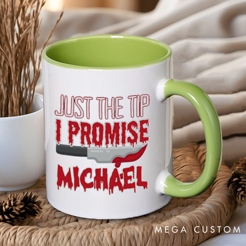 Personalized Just the Tip and Down to Smash Halloween Couple Mugs