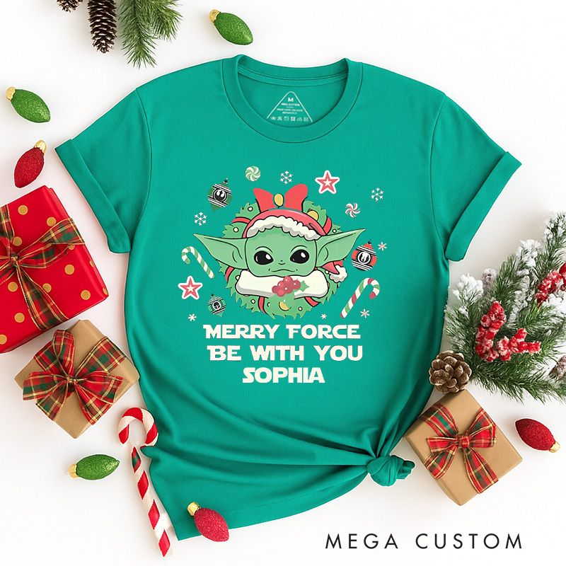 Personalized Merry with You Christmas Classic T-Shirts Galaxy War Film Tshirt Movie Holiday Shirt