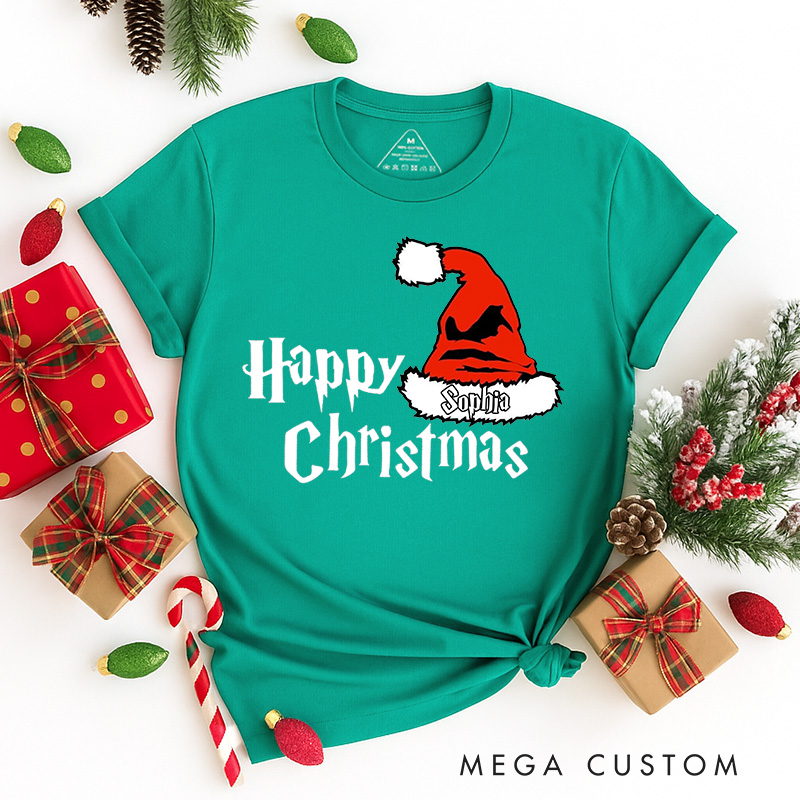 Personalized Happy Christmas Movies Classic T-Shirts Fantasy Magic Film Tshirt Movie Holiday Shirt