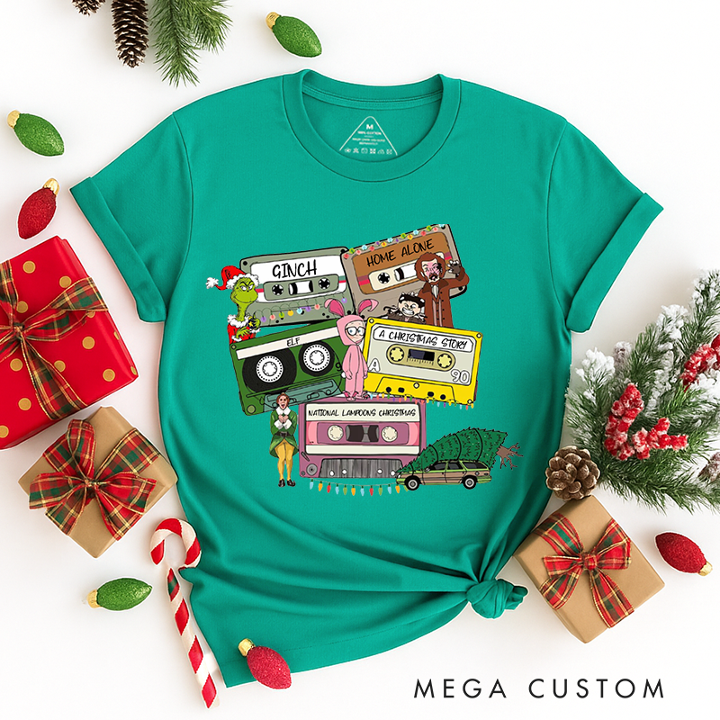 Personalized Classic T-Shirts Christmas Song Name Tapes Tee