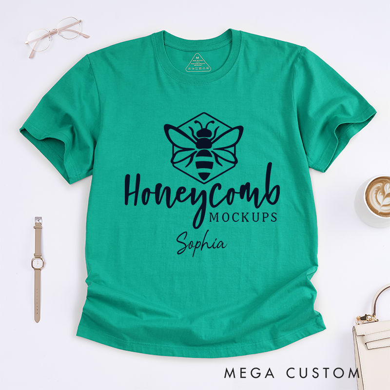 Personalized a Gift for Mom Honeycomb Mockup Design Classic T-shirt