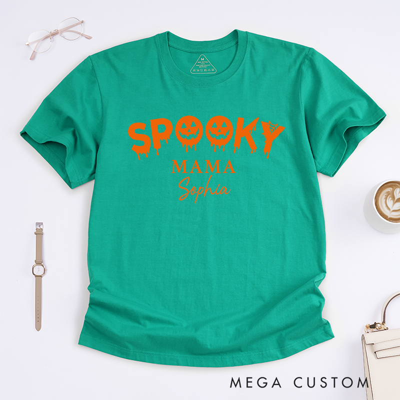 Personalized Halloween Spooky Mama Desigh Classic T-shirt
