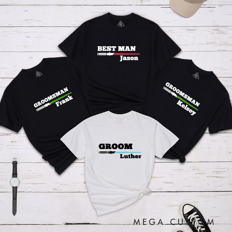 Personalized Epic Wedding Party T-Shirts Groom Shirts for Groomsman Wedding Favors T-Shirt Groomsman Bachelor Party Shirt