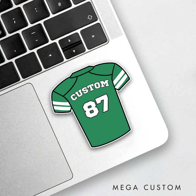 Personalized American Football and Rugby Jersey Sticker with Custom Name and Number for Player Gifts