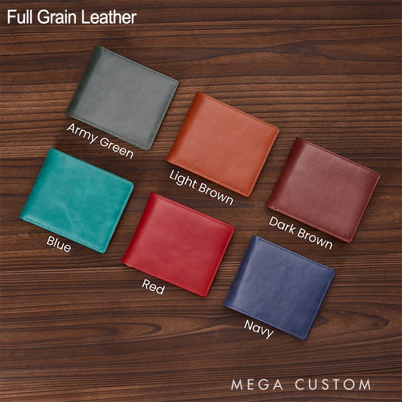 Personalized Leather Wallet Men's Wallet Custom Wallet for him Engraved Wallets with Name Minimalist Wallet Leather Gift For Him Gift for Husband Boyfriend Father