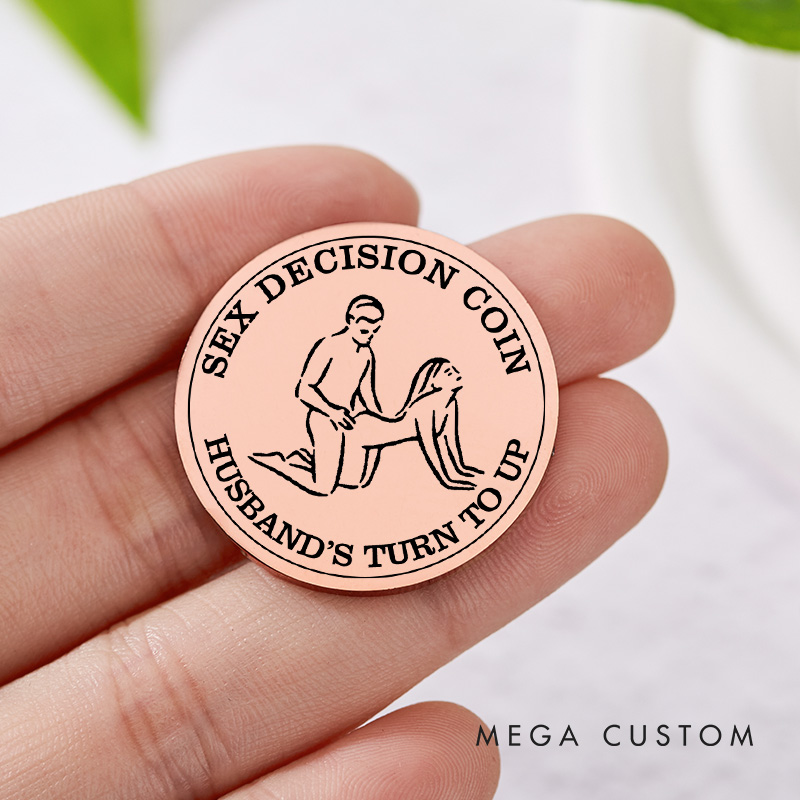 Personalized Couples Sex Decision Coin Custom Naughty Decision Coin for Date Night Valentine's Day Gift for Couple