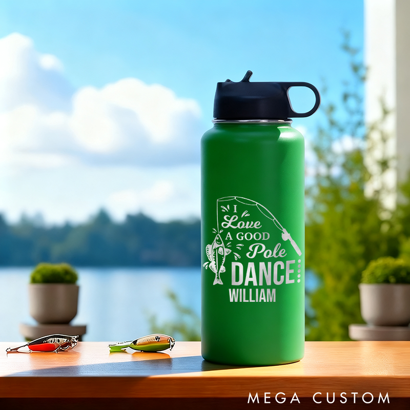 Personalized I Love a Good Pole Dance Tumbler Funny Tumblers for Fisherman Christmas Gifts for Angler Funny Fishing Travel Mug Funny Fishing Gift