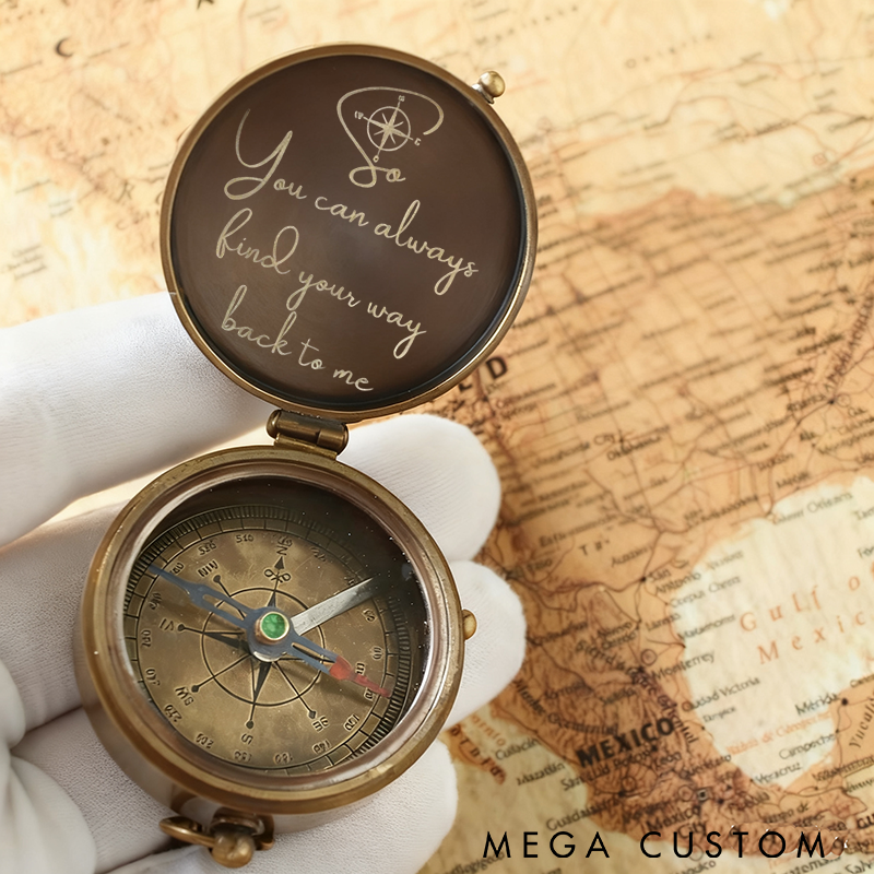 Personalized Fishing Gift Fishing Gifts for Men Engraved Compass Fisherman Gift Fishing Gift Christmas Present for Fisherman