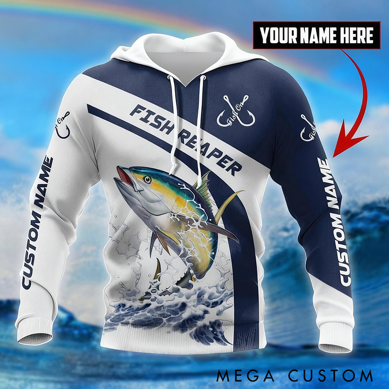 Personalized Fishing Hoodie Unisex Novelty Hoodies Tuna Fishing Pullover Sweatshirt Tuna Fishing Hoodies Perfect for Fishing Lovers Outdoor Adventures and Unique Gifts