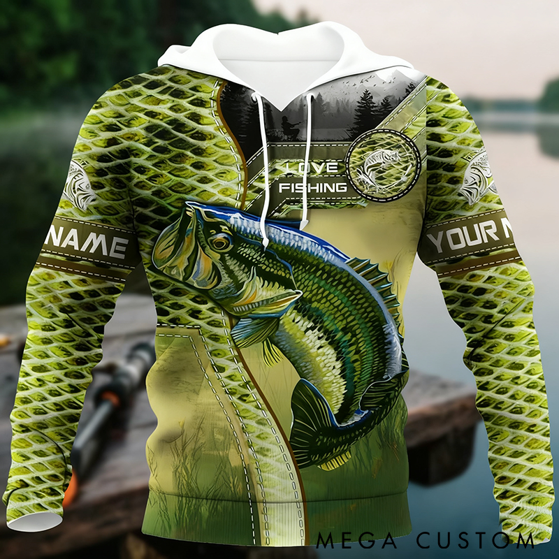 Personalized Fishing Hoodie Camo Fishing Pullover Hoodie Custom Fishing Lover Hoodie Fishing Sweatshir Perfect Gift for Anglers and Outdoor Adventures