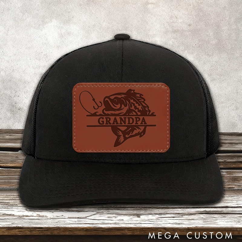 Personalized Fishing Grandpa Hat Grandpa Hat Papa Hat Fisherman Hat Fishing Hat Bass Fisherman Hat Papaw Hat Father's Day Gift Dad Hat Fishing Gift Perfect Gift for Fishing Enthusiast