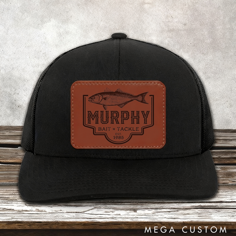 Personalized Murphy Bait and Tackle Fishing Hat Fishing Cap Fisherman Gift Fathers Day Gift Perfect for Fishing and Outdoor Adventures
