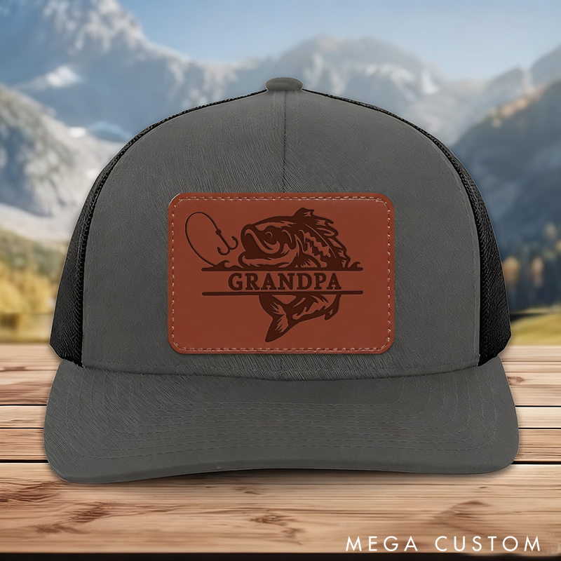 Personalized Fishing Grandpa Hat Grandpa Hat Papa Hat Fisherman Hat Fishing Hat Bass Fisherman Hat Papaw Hat Father's Day Gift Dad Hat Fishing Gift Perfect Gift for Fishing Enthusiast