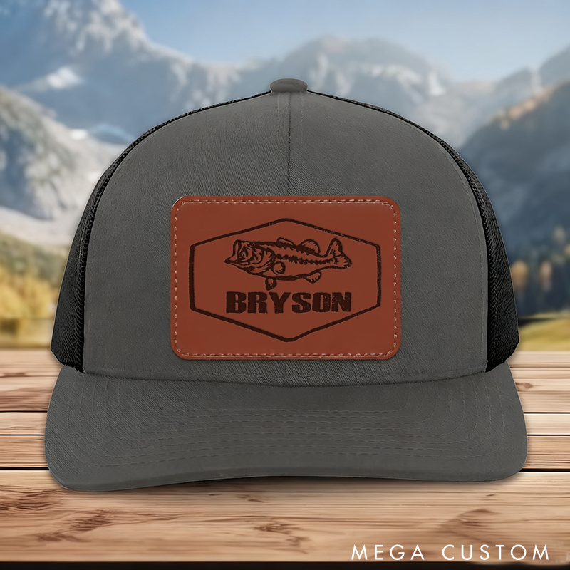 Personalized Fishing Hat Boys Fishing Hat Bass Hat Boy Hat Youth Custom Hat Perfect for Fishing Trips Outdoor Adventures and Gifts