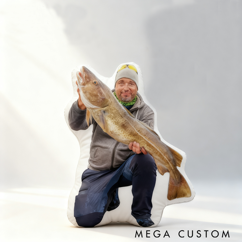 Personalized Fishing Photo Pillow Funny Fishing Pillow Catch Design Unique Gift for Fishing Enthusiasts Soft and Funny Home Decor