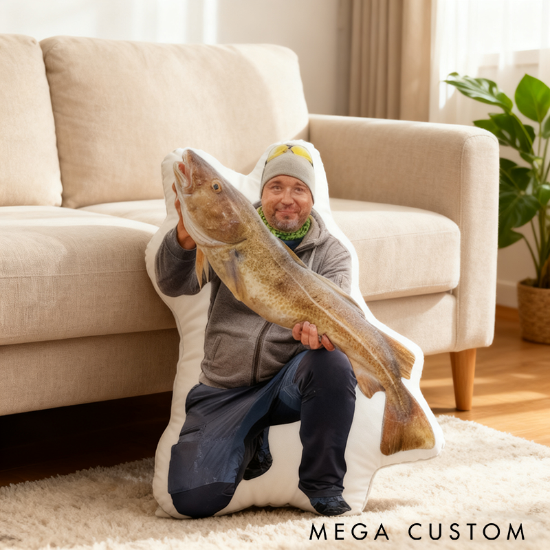 Personalized Fishing Photo Pillow Funny Fishing Pillow Catch Design Unique Gift for Fishing Enthusiasts Soft and Funny Home Decor