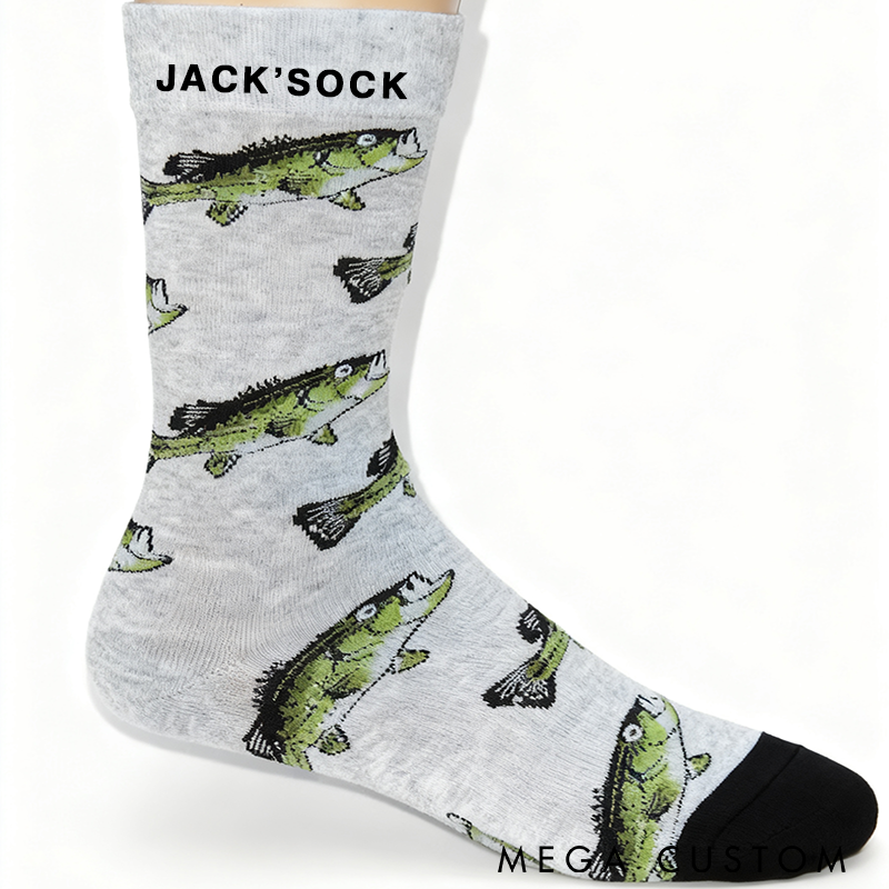 Personalized Fishing Socks Lucky Fishing Socks Fun Fish Pattern Perfect Gift for Fishermen Comfortable and Unique for Fishing Enthusiasts