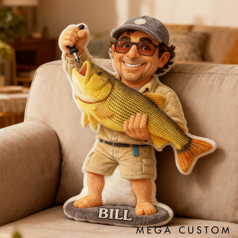  Personalized Fishing Pillow Custom Photo Pillow Funny Fishing Keepsake Unique Gift for Fishing Lover