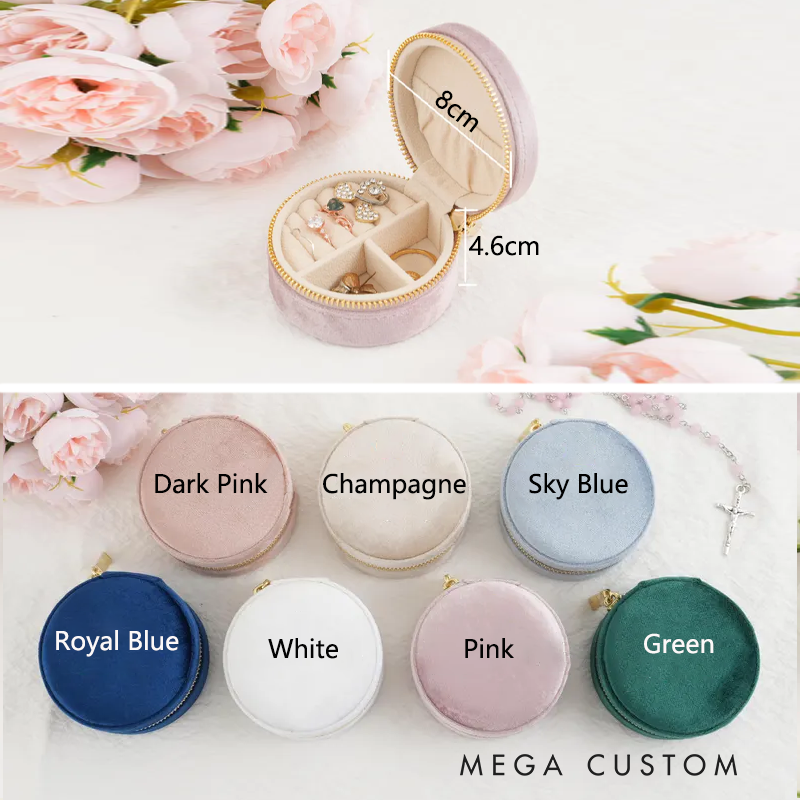 Personalized Velvet Jewelry Box for Teacher TA Stands for Totally Awesome Round Jewelry Box Gift Teacher Appreciation Gift