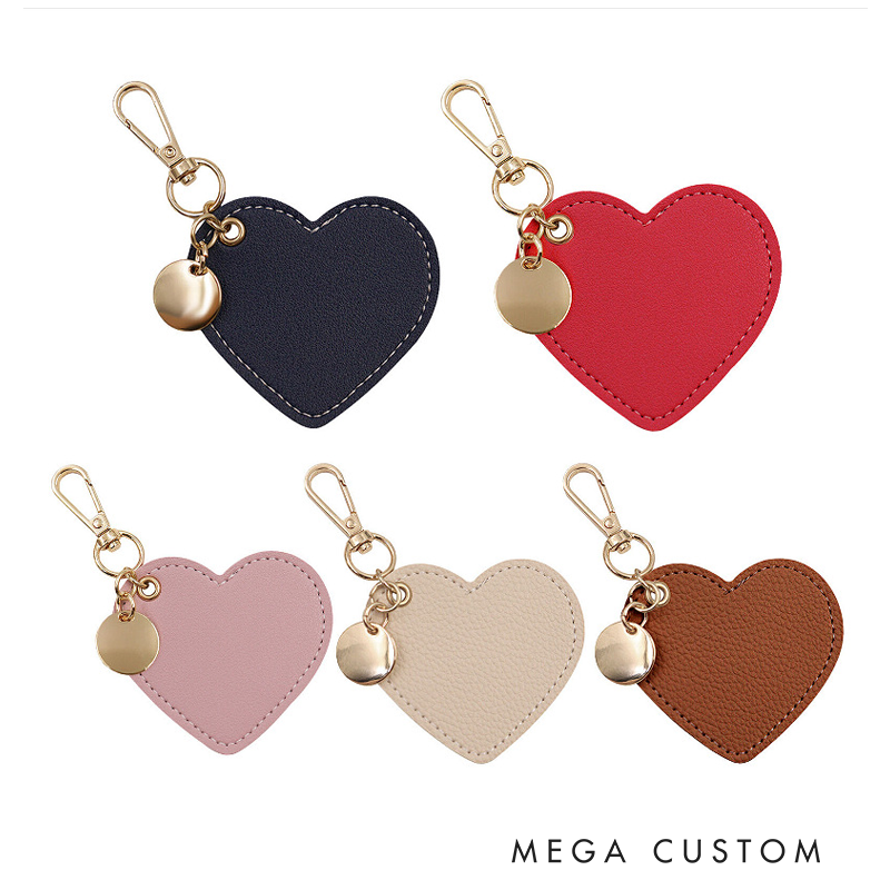 Personalized Heart Leather Engraved Keychain for ER Nurse Emergency Department Nurse Keychain Gift