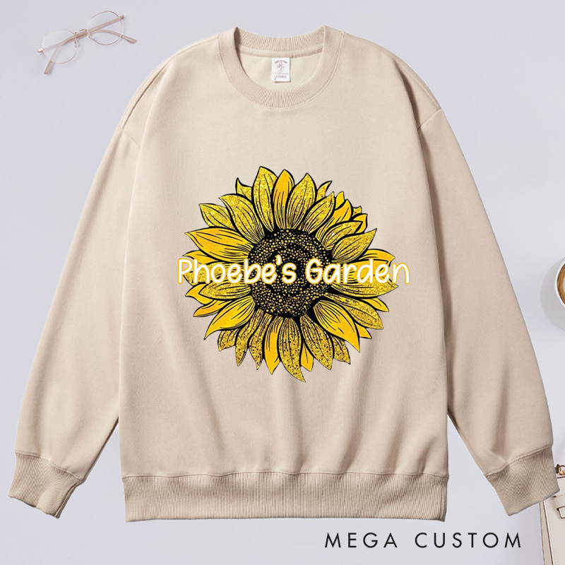 Personalized Sunflower Classic Sweatshirts Plant Lady Sweatshirt with Name Gardener Sweatshirt Plant Lover Gift Gardening Gift Gardener Gift