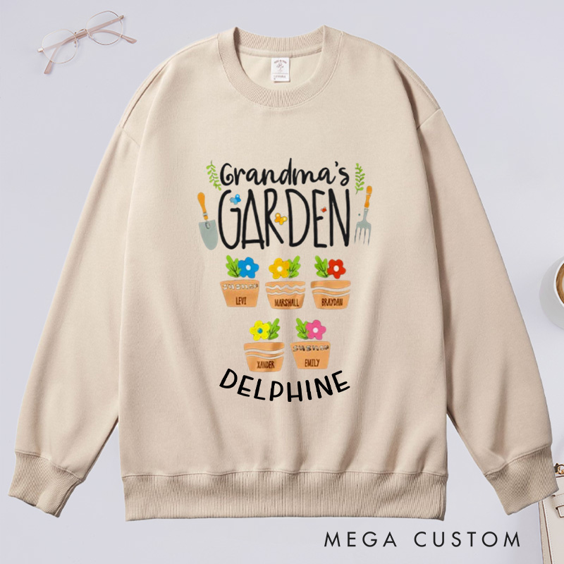 Personalized Grandma's Garden Classic Sweatshirts Grandma Sweatshirt Nana Sweatshirt Grandma Gift Gardening Gifts Mother's Day Gift