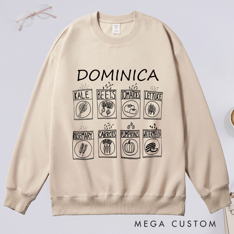 Personalized Garden Classic Sweatshirts Gardening Sweatshirt Gardener Sweatshirt with Name Plant Lover Gift Gardening Lover Gift