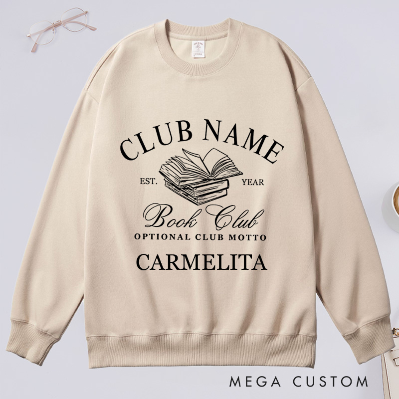 Personalized Book Club Classic Sweatshirts Custom Bookish Sweatshirt with Name Reading Club Sweatshirt Book Lover Gift Librarian Gift Reading Gift