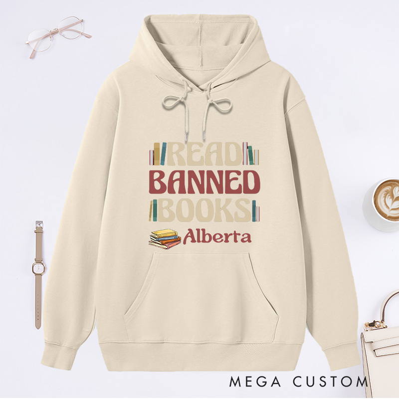Personalized Read Banned Books Classic Hoodies Book Lover Hoodies Reading Hoodies with Name Librarian Gift Book Lover Gift For Reader
