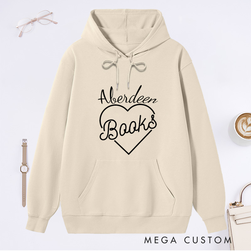 Personalized Books In My Heart Classic Hoodies Custom Book Lover Hoodies with Name Reading Hoodies Librarian Gift Book Lover Gift for Reader