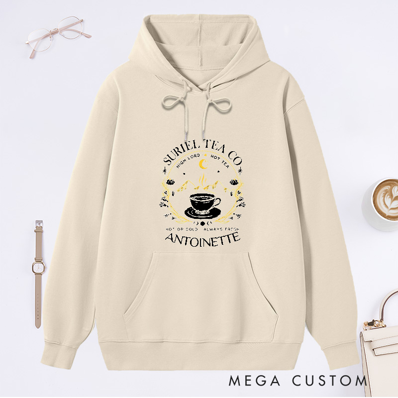 Personalized Suriel Tea Co Classic Hoodies Custom Book Lover Hoodies with Name Reading Hoodies Librarian Gift Book Lover Gift for Reader