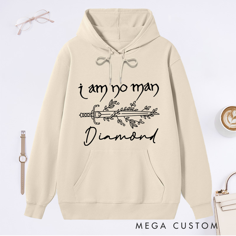 Personalized I Am No Man Classic Hoodies Custom Book Lover Hoodies with Name Reading Fandom Hoodies Librarian Gift Book Lover Gift