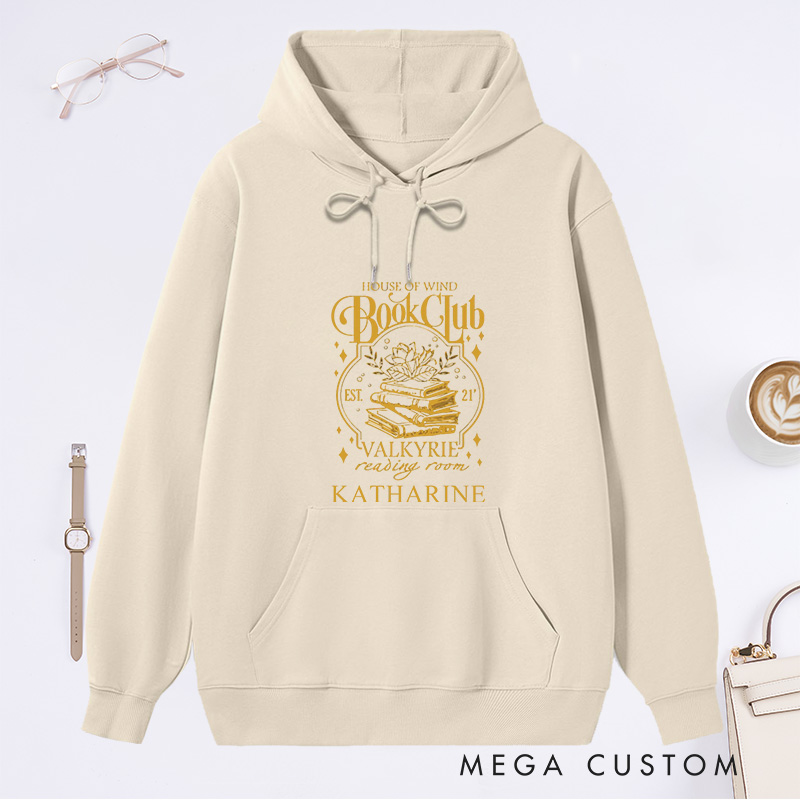 Personalized Book Club Classic Hoodies Feyre Reading Hoodies Custom Book Lover Hoodies with Name Librarian Gift Reading Gift for Reader