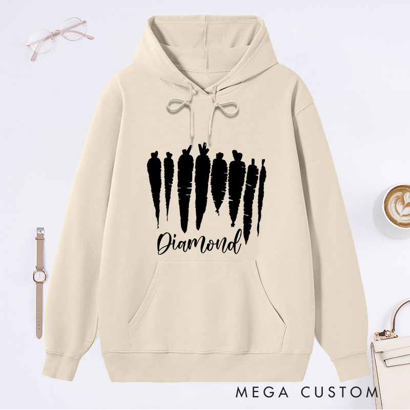 Personalized Carrot Classic Hoodies Custom Food Hoodies with Name Vegetable Hoodies Plant Lover Gift Gardening Lover Gift Gardener Gift