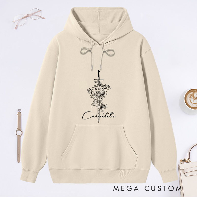 Personalized You Do Not Yield Inspired Classic Hoodies Custom Book Lover Hoodies with Name Bookish Hoodies Librarian Gift Reading Gift