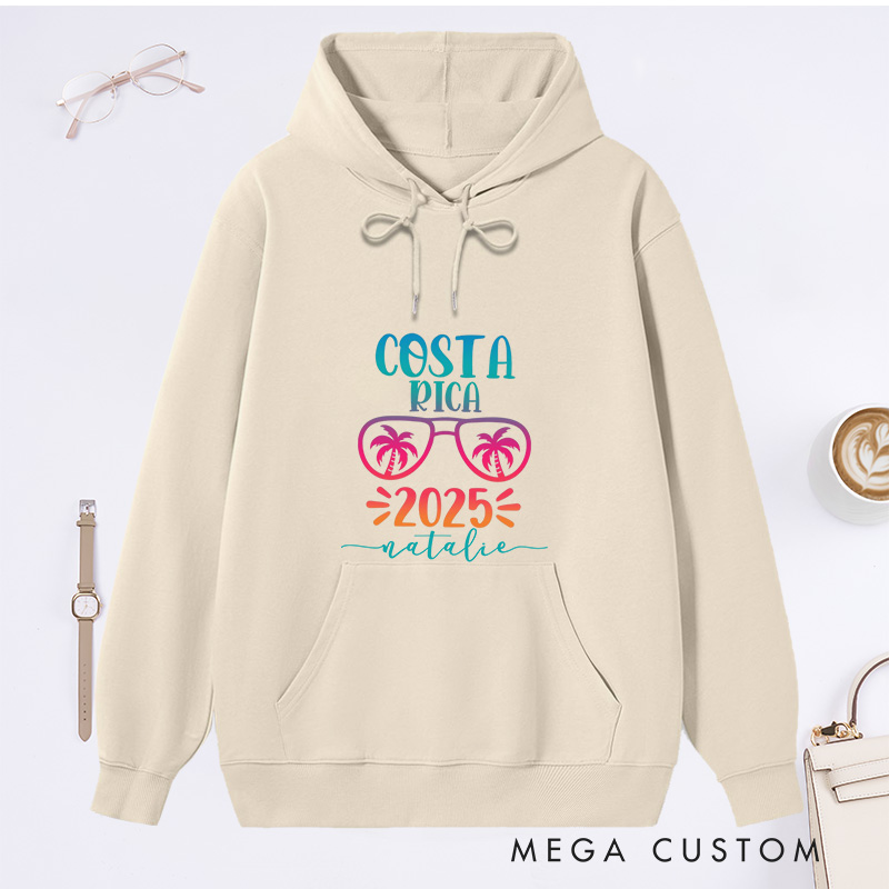 Personalized Costa Rica 2025 Classic Hoodies San Hose Travel T-shirt Summer Family Tee Costa Rica Vacation Shirt Cute Beach Shirt