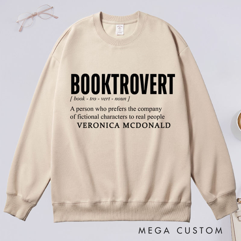 Personalized Booktrovert Definition Classic Sweatshirts Funny Book Lover Teacher shirt Librarian shirt Book Lover Gift