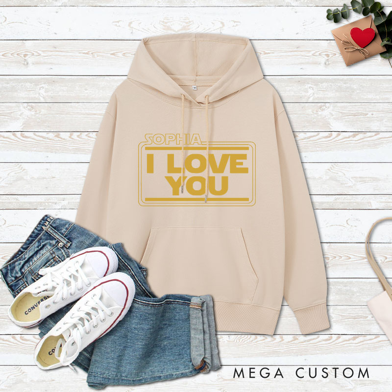 Personalized Couple I Love You and I Know Valentine's Day Hoodie with Name Couple Sweatshirt for Boyfriend Girlfriend Hubby Wifey Husband Wife