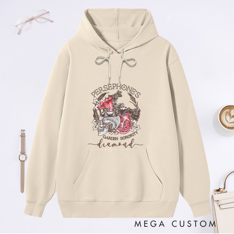 Personalized Persephone's Garden Classic Hoodies Garden Sorority Hoodies with Name Plant Lover Gift Gardening Lover Gift for Gardener Gift