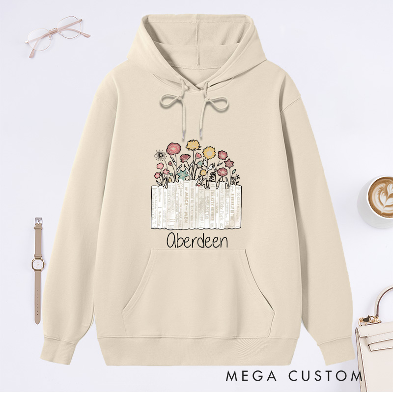 Personalized I'm with the Banned Classic Hoodies Custom Book Lover Hoodies with Name Reading Hoodies Librarian Gift Book Lover Gift for Reader