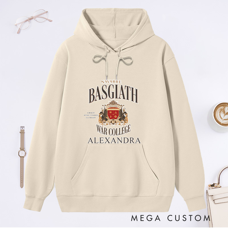 Personalized Basgiath War College Classic Hoodies Custom Book Lover Hoodies with Name Reading Hoodies Librarian Gift Book Lover Gift