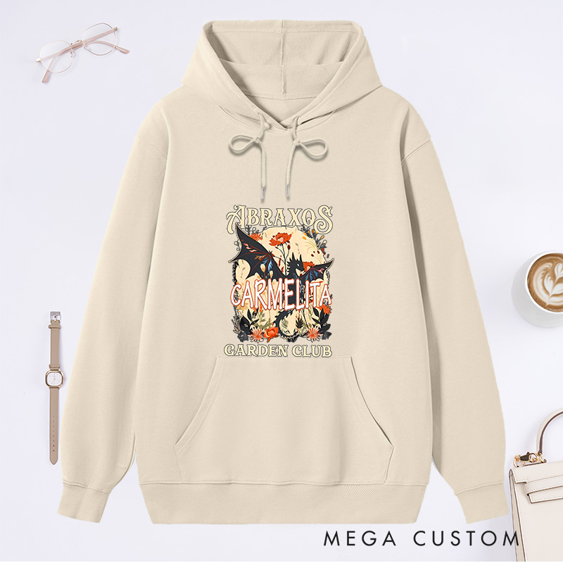 Personalized Garden Club Classic Hoodies Custom Fantasy Book Lover Hoodies with Name Plant Lover Gift Gardening Gift Book Lover Gift