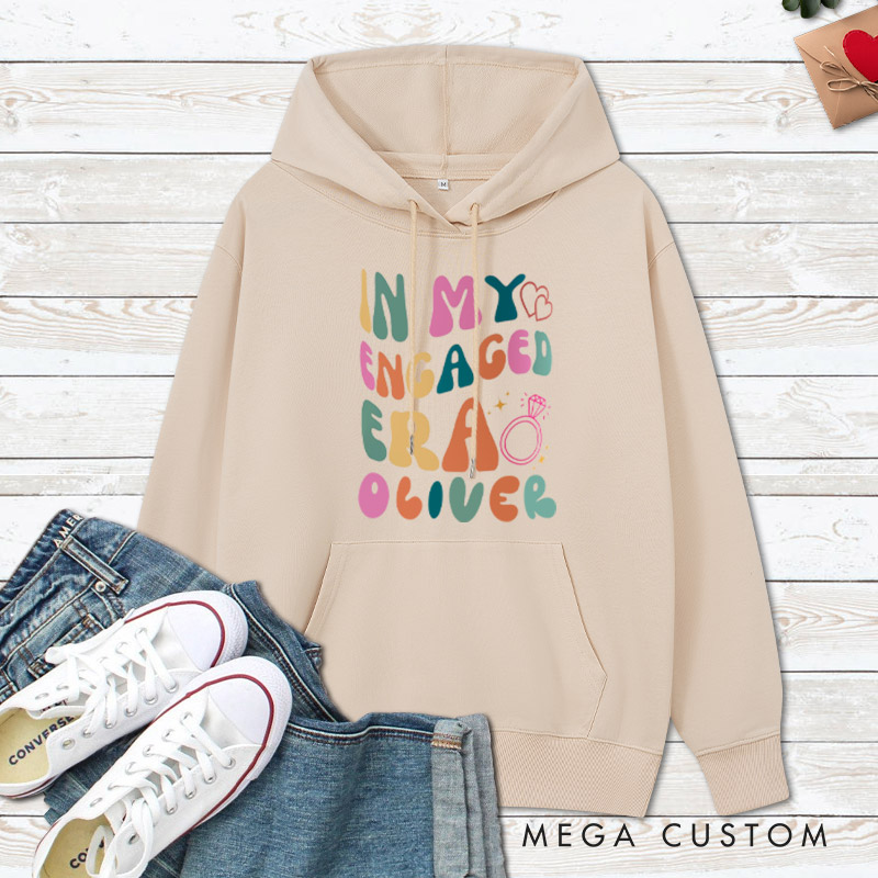 Personalized In My Engaged Era in Vibrant Colors Fiancee Engagement Fiancée Hoodie