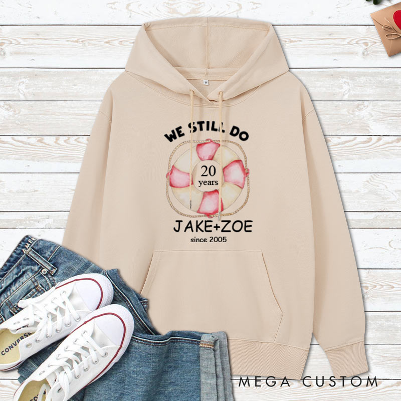 Personalized We Still Do 20 Years Anniversary Hoodie Couple 20 Years Anniversary Top Wear for Wife Husband Anniversary Outfit