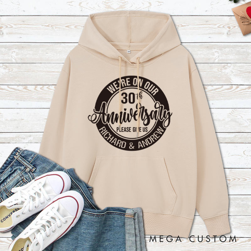 Personalized 30th Anniversary Humor Hoodie Couple 30th Anniversary Top Wear for Her Him Anniversary Outfit for Wife Husband
