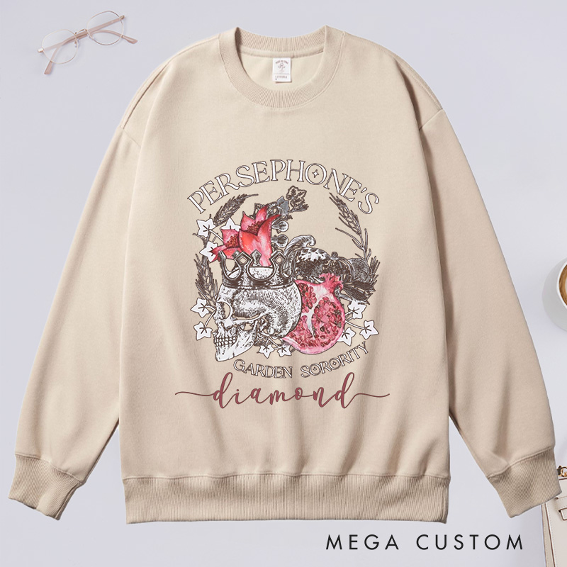 Personalized Persephone's Garden Classic Sweatshirts Garden Sorority Sweatshirt with Name Plant Lover Gift Gardening Gift for Gardener