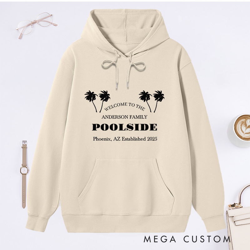 Personalized Hoodie Custom Family Name and Year Comfortable Christmas Sweatshirt for Housewarming Holiday Gift New Home Theme