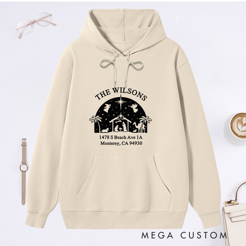 Personalized Hoodie Custom Printed Hoodie Unisex Personalised Pullover Sweatshirt for Housewarming Holiday Gift New Home Gifts
