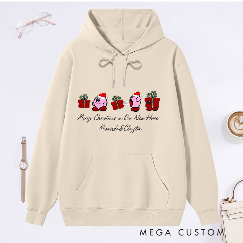 Personalized Hoodie Merry Christmas in Our New Home Design Custom Christmas Sweatshirt Christmas Housewarming Holiday Gift