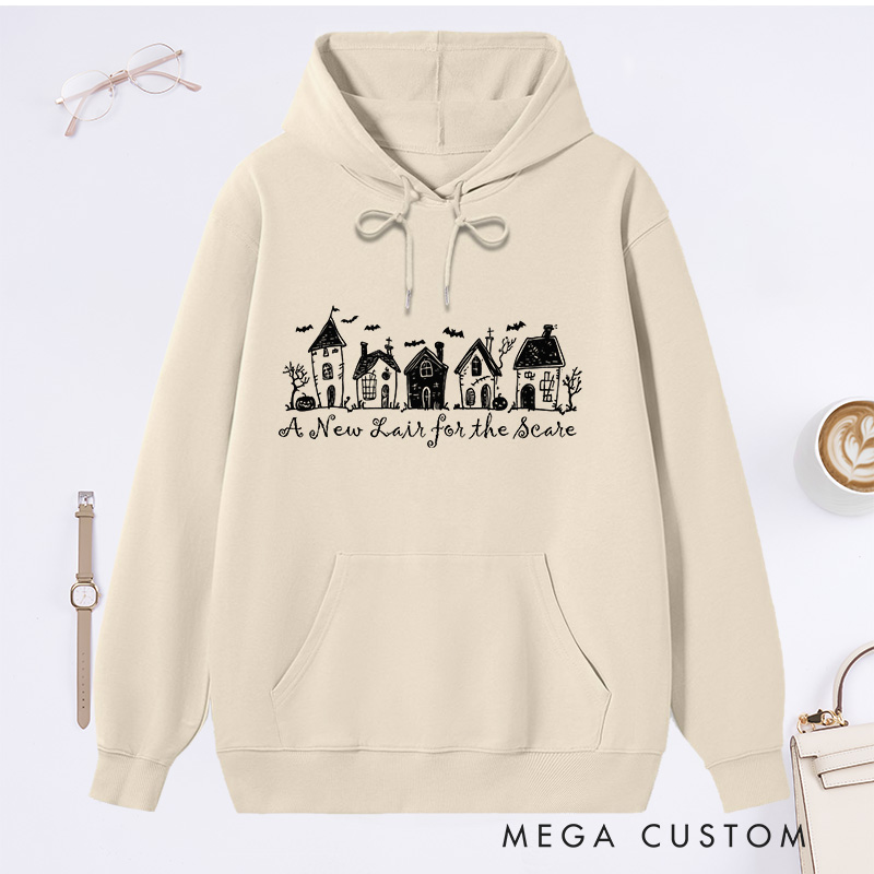 Personalized Cute Haunted House Sweatshirt Halloween Party Hoodie Spooky Season Sweatshirt Halloween Housewarming Gift